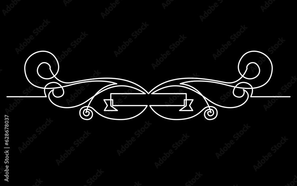 Poster continuous line drawing vector illustration with fully editable stroke of label price tag symbol con