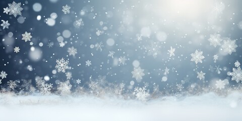 Stock photography christmas banner, minimalist color trend of 2023, copy space, Snow generative AI