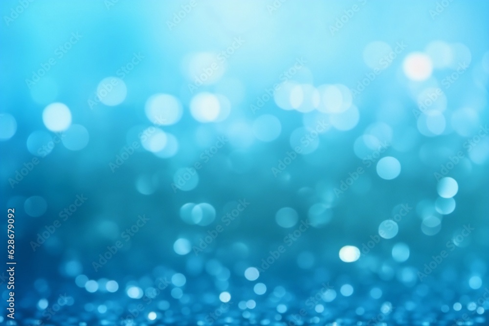 Aufkleber Generative AI : Beautiful background image in form of texture water surface beautiful light reflections glare in light blue colors