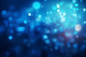 Fototapeta na wymiar Generative AI : Abstract bokeh lighting background Festive abstract blue background with bokeh defocused lights and stars
