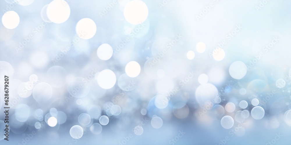 Poster generative ai : abstract background blue bokeh circles floral summer spring background with bokeh ci