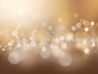 Generative AI : Abstract blurred light beige background with soft bokeh from lights
