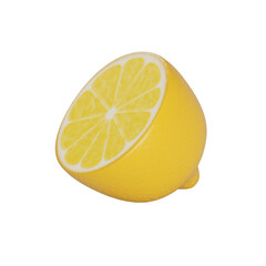 3D Stylized Sliced Lemon