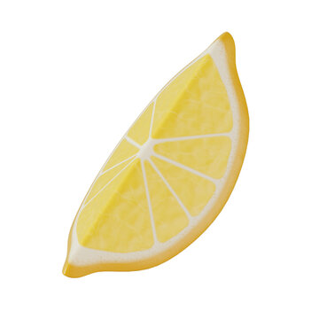 3D Stylized Sliced Lemon