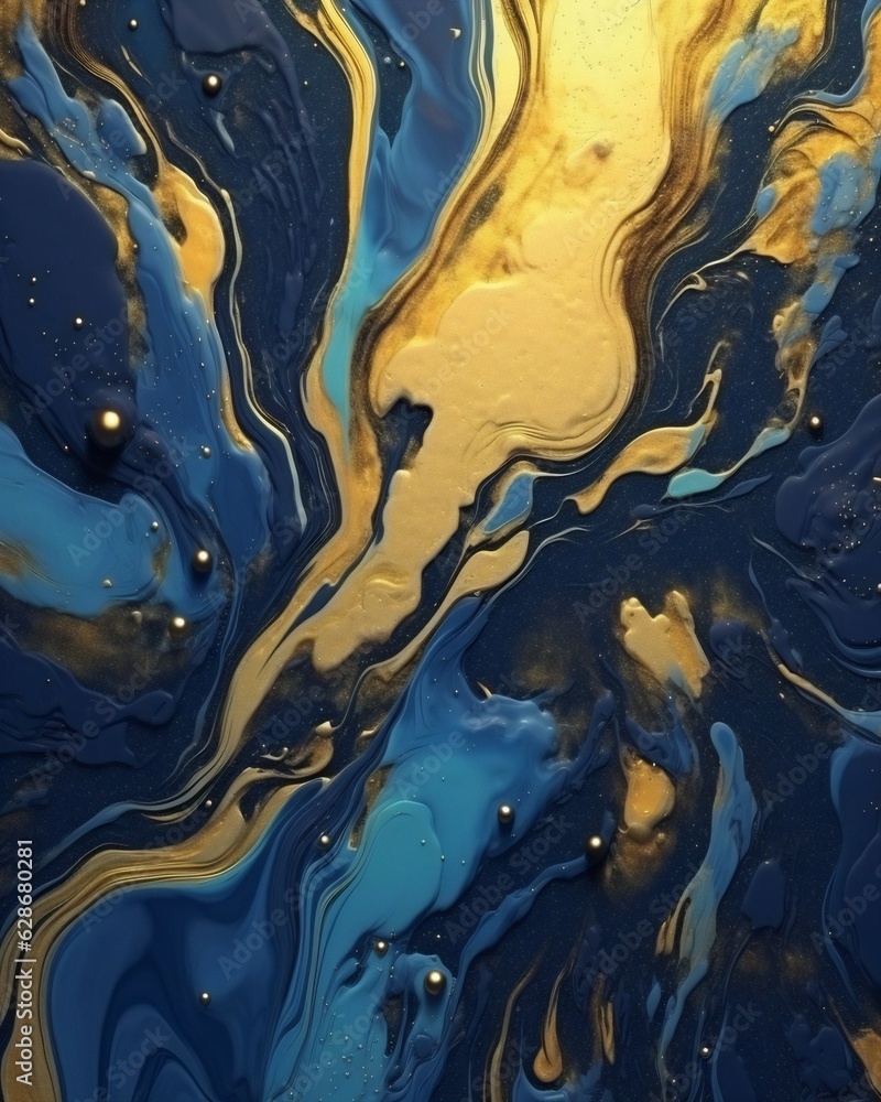 Poster generative ai : beautiful abstract art background random free mixing of paints in technique of liqui