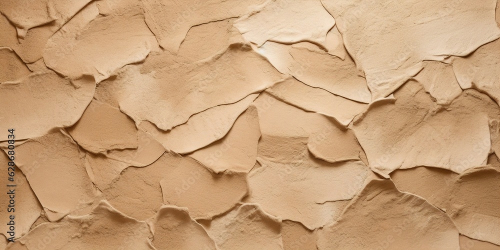 Poster Generative AI : Beautiful original background image in the form of a alebastr surface or texture plaster in a light goldenbronze color