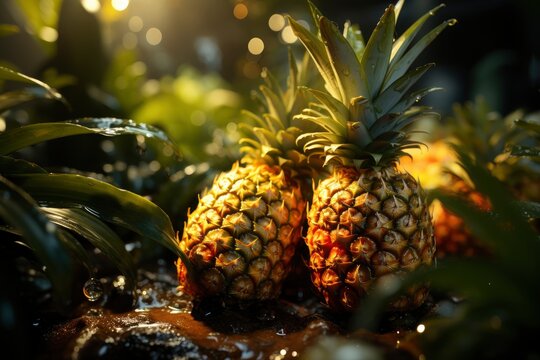 Hawaiian pineapples background
Created using generative AI tools
