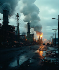 Factory Fumes: Symphony of Ecological Distress, Generative AI