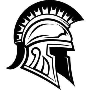 Spartan helmet logo black silhouette svg vector