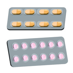 pills in pack isolated