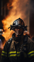 Facing the Heat: Firefighters in Fiery Battle, Generative AI