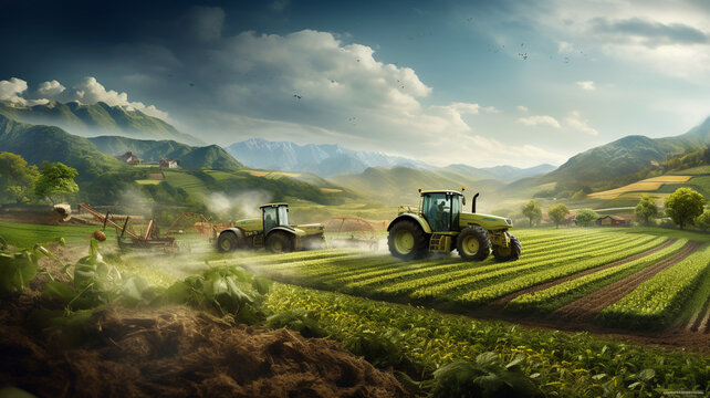 World farming and agriculture day, illustration concept of sustainable development goals and ecology