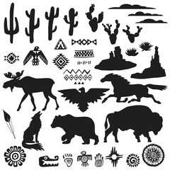 Navajo American Animals Wild West Set