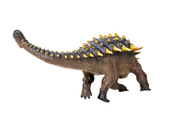 ankylosaurus dinosaur , isolated background