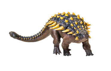 ankylosaurus dinosaur , isolated background