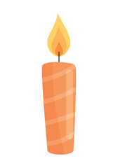 burning candle light icon design