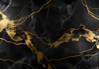 Black and gold marble texture design background