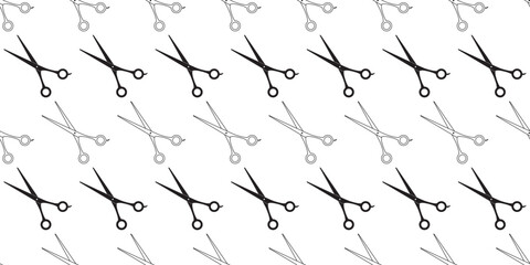 outline silhouette scissors seamless pattern