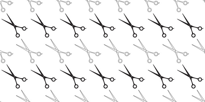outline silhouette scissors seamless pattern