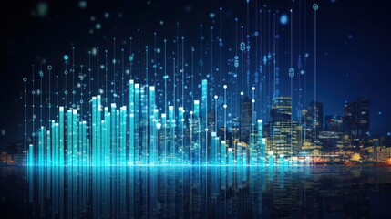 Fototapeta premium Big Data Analytics for Business Growth, Analyze the role of big data analytics in driving business insights, decision - making, and competitive advantage