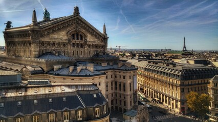Aerial View of Opera Garnier, Paris - Sunny Day