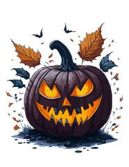 Halloween Pumpkin isolated on white background