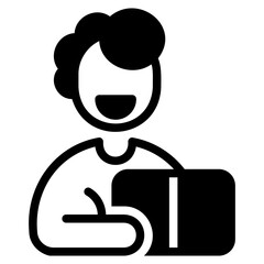  Reader, glyph icon