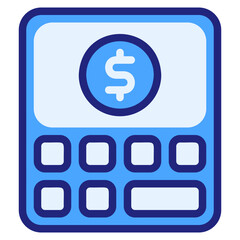  Calculator, blue icon
