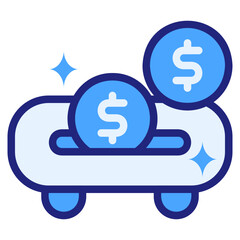  Savings, blue icon