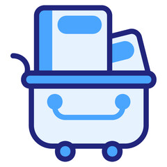  Shopping, blue icon