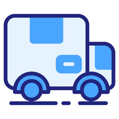  Delivery, blue icon