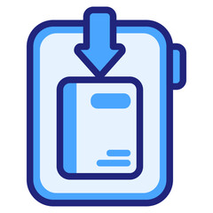 Obraz premium Digital book, blue icon