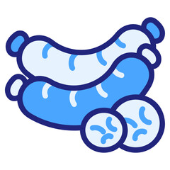  Sausage, blue icon