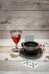 A beautiful still life with a cup of coffee