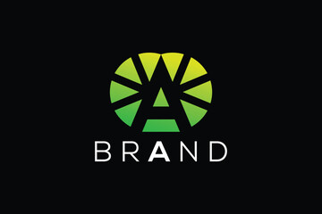 Trendy and Professional letter A abstract fruit logo design vector template