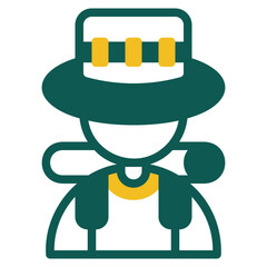  Hiker, duotone icon