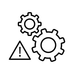 Risk icon vector, flat trendy style illustration on white background.