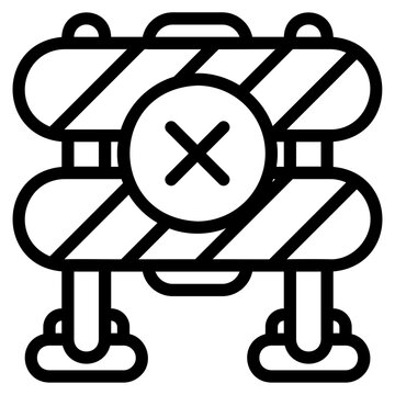recommend clip art:  Road barrier, outline icon