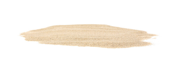 Fototapeta na wymiar Beautiful dry beach sand isolated on white