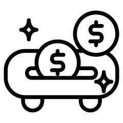  Savings, outline icon
