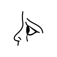 Eye side icon, vector flat trendy style illustration on white background..eps