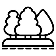  Forest, outline icon