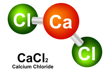 Molecular formula of calcium chloride - obrazy, fototapety, plakaty