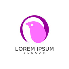 Cute bird logo vector icon illustration.