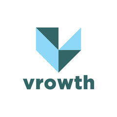 Geometric letter V logo icon design illustration.