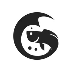 fish logo template. Icon Illustration Brand Identity. Isolated and flat illustration. Vector graphic