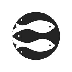 fish logo template. Icon Illustration Brand Identity. Isolated and flat illustration. Vector graphic