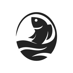 fish logo template. Icon Illustration Brand Identity. Isolated and flat illustration. Vector graphic