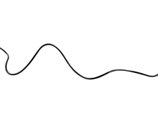 Black wire cable of usb and adapter isolated on white background.Electronic Connector.Selection focus.