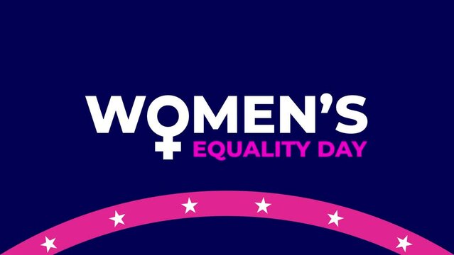 Women's equality day background animation with female venus symbol great for international event on August 26th
